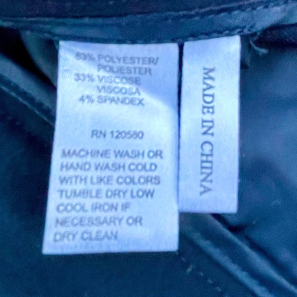 Navy Amanda + Chelsea Straight-Leg Business Slacks Pants, Women’s Size 12 - Picture 4 of 5